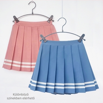 Gyerekeknek szóló pliszírozott szoknya kollegiális, Navy és JK stílusban, A-vonal, gyapjúkeverék anyag, 100% poliészter, 8 éves kortól