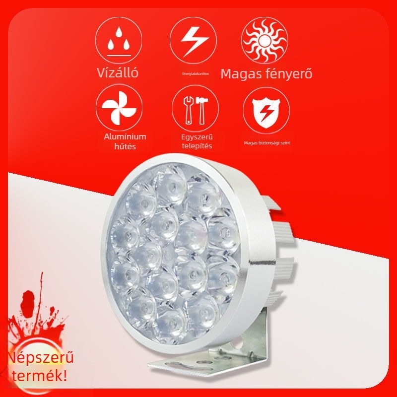 Motorkerékpár fényszóró izzó elektromos járművek és háromkerekűek számára, felújító spotlámpa, 1W, külső szerelés, izzócsere