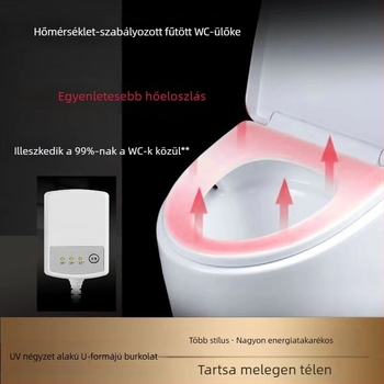 CE-tanúsítványú elektromos fűtésű vécéülés, hőmérséklet-szabályzás, UV-típus, azonnali fűtés, PP anyag