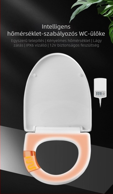 CE-tanúsítványú elektromos fűtésű vécéülés, hőmérséklet-szabályzás, UV-típus, azonnali fűtés, PP anyag