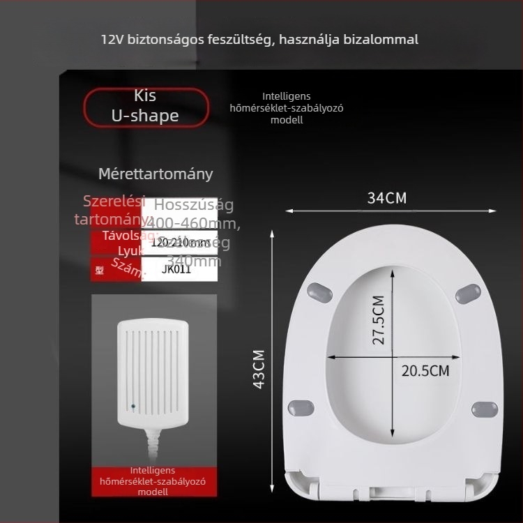 CE-tanúsítványú elektromos fűtésű vécéülés, hőmérséklet-szabályzás, UV-típus, azonnali fűtés, PP anyag
