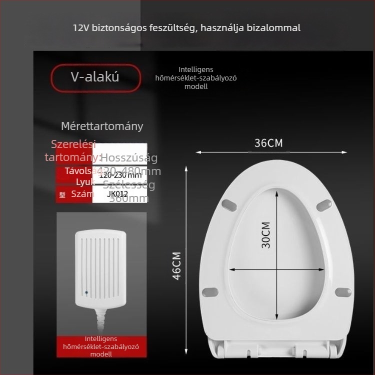 CE-tanúsítványú elektromos fűtésű vécéülés, hőmérséklet-szabályzás, UV-típus, azonnali fűtés, PP anyag