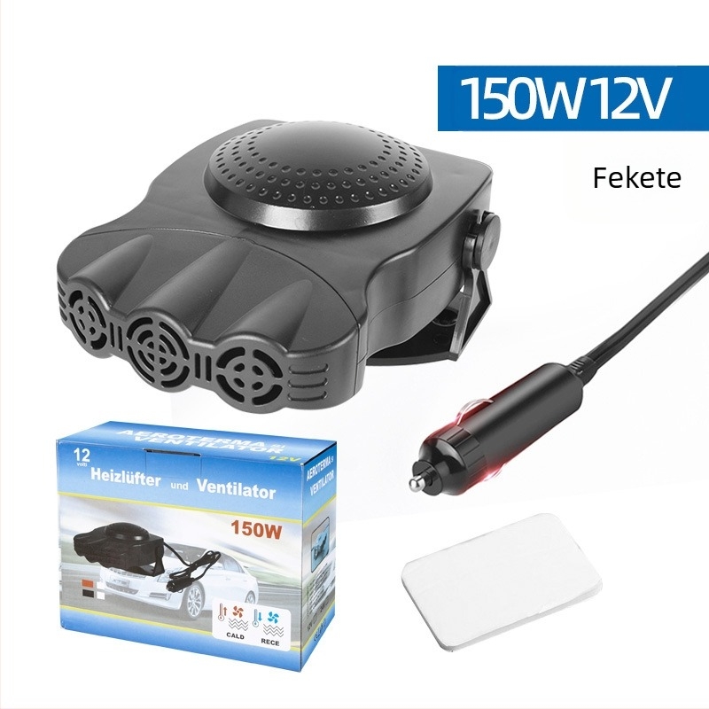 Személyautó fűtő BY-325, 12V/24V, 150-200W, ABS, meleg levegő a jegesedés ellen, három kimenet