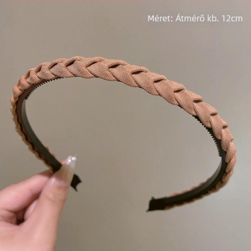 Textil hajpánt arcmosáshoz, kézzel készített, koreai stílusú, csúszásmentes fogazott kialakítású, nőknek