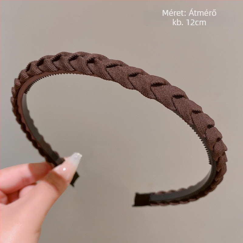 Textil hajpánt arcmosáshoz, kézzel készített, koreai stílusú, csúszásmentes fogazott kialakítású, nőknek