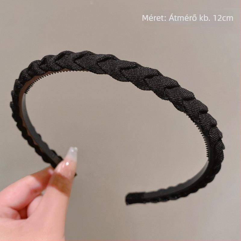 Textil hajpánt arcmosáshoz, kézzel készített, koreai stílusú, csúszásmentes fogazott kialakítású, nőknek