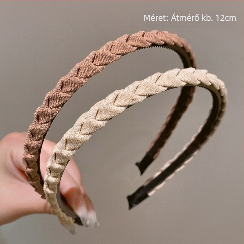 Textil hajpánt arcmosáshoz, kézzel készített, koreai stílusú, csúszásmentes fogazott kialakítású, nőknek