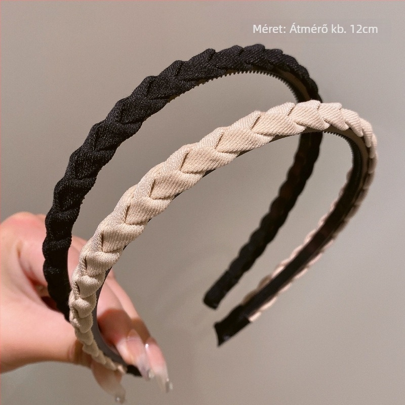 Textil hajpánt arcmosáshoz, kézzel készített, koreai stílusú, csúszásmentes fogazott kialakítású, nőknek