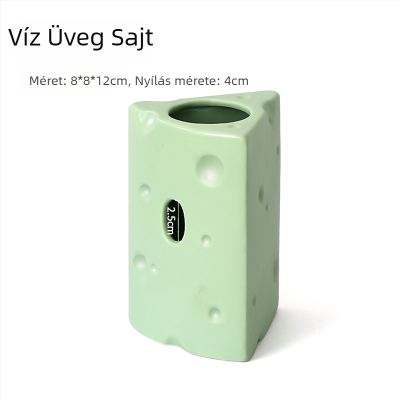 Sajtburger formájú kerámia hörcsögfészek nyári hűtésre, beltéri használatra (Anyag: Kerámia; Forma: Sajtburger; Évszak: Nyár; Stílus: Rajzfilm; Használat: Beltéri)