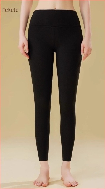 Női termos leggings, magas rugalmasság, varrat nélküli, karcsúsító fazon, bel- és kültéri viselésre ősz–télre, fleece béléssel, vastag, magas derekú