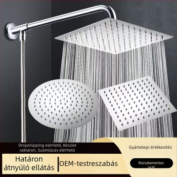 Rozsdamentes acél zuhanykészlet | eső funkció | G1/2 csatlakozás | krómozott permetező felület | modern minimalist stílus
