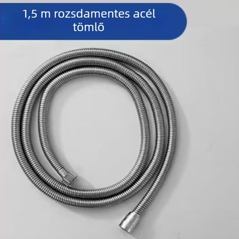 Rozsdamentes acél zuhanykészlet | eső funkció | G1/2 csatlakozás | krómozott permetező felület | modern minimalist stílus