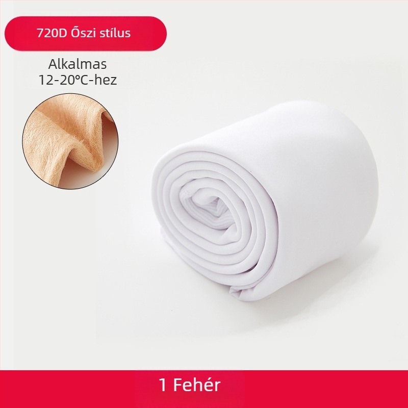 Gyerekeknek szóló táncos harisnyanadrág ősz–tél velúr béléssel, csúszásmentes, anti-pilling, fehér nylon