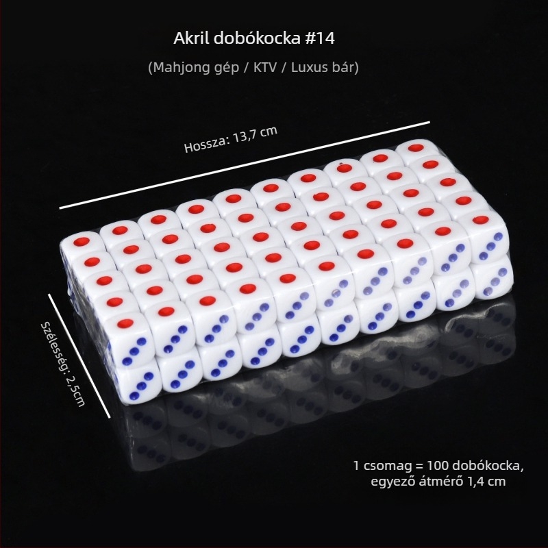 Akril kockák kerek sarkokkal, kristályos kockák, készleten, modell iHFRnr2f; Anyag: Akril; Stílus: Kerek sarkú; Forma: Egyéb; Alkalmazási jelenetek: sakk és kártyajáték