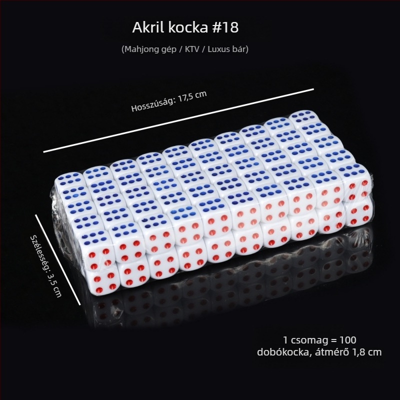 Akril kockák kerek sarkokkal, kristályos kockák, készleten, modell iHFRnr2f; Anyag: Akril; Stílus: Kerek sarkú; Forma: Egyéb; Alkalmazási jelenetek: sakk és kártyajáték