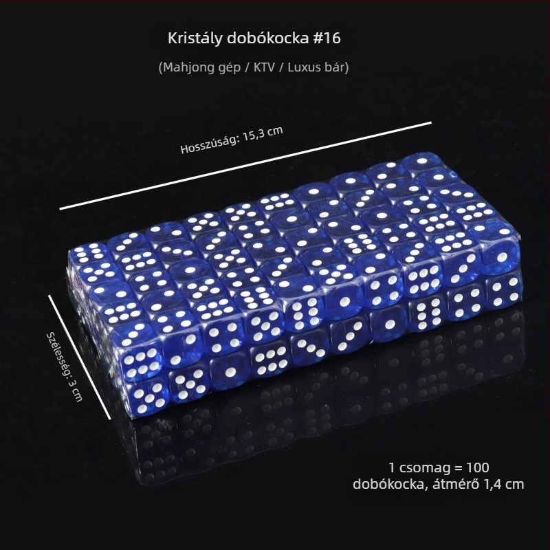 Akril kockák kerek sarkokkal, kristályos kockák, készleten, modell iHFRnr2f; Anyag: Akril; Stílus: Kerek sarkú; Forma: Egyéb; Alkalmazási jelenetek: sakk és kártyajáték
