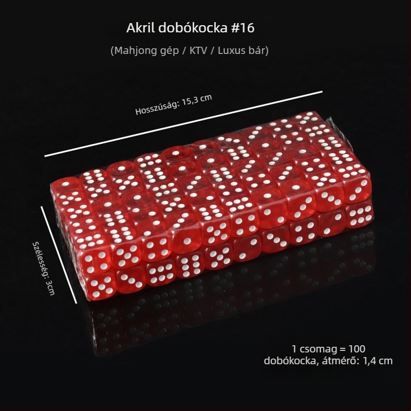 Akril kockák kerek sarkokkal, kristályos kockák, készleten, modell iHFRnr2f; Anyag: Akril; Stílus: Kerek sarkú; Forma: Egyéb; Alkalmazási jelenetek: sakk és kártyajáték