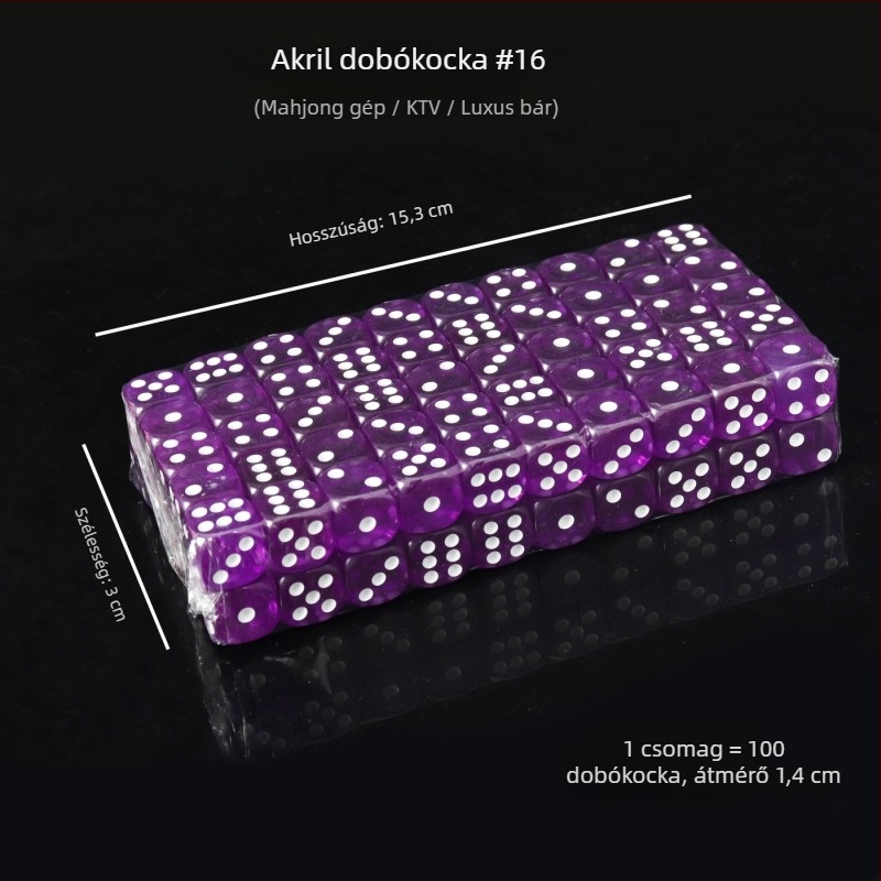 Akril kockák kerek sarkokkal, kristályos kockák, készleten, modell iHFRnr2f; Anyag: Akril; Stílus: Kerek sarkú; Forma: Egyéb; Alkalmazási jelenetek: sakk és kártyajáték