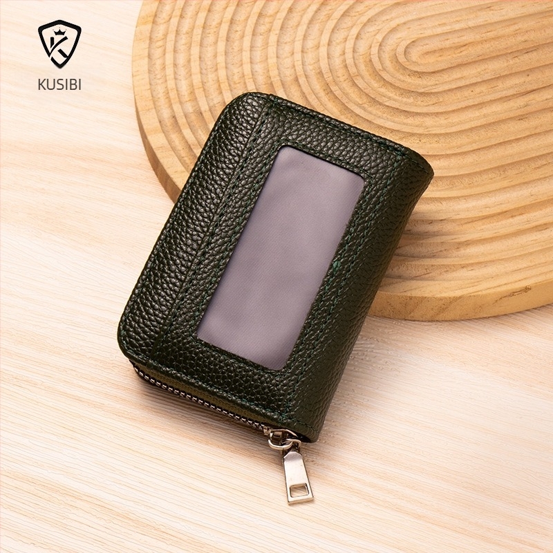 Cipzáras kártyatartó pénztárca RFID védelem, 12 kártyahely, uniszex, PU anyag