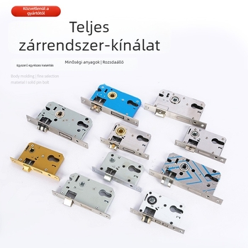 Belső ajtó zárteste, rozsdamentes acélból, modell 001, modern egyszerű stílus