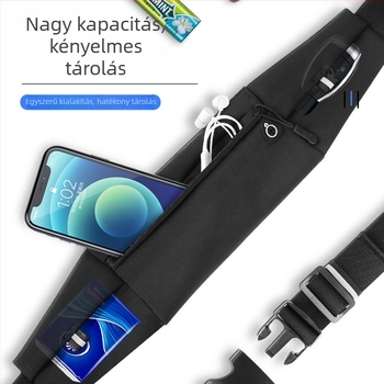 Sport derék taska futáshoz - ultra vékony, vízálló, uniszex, telefon zseb, LYCRA rost (LYCRA rost; vízálló; ultra vékony; uniszex; telefon zseb)
