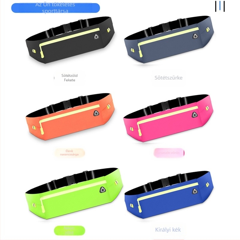 Sport derék taska futáshoz - ultra vékony, vízálló, uniszex, telefon zseb, LYCRA rost (LYCRA rost; vízálló; ultra vékony; uniszex; telefon zseb)