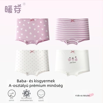 Lányoknak szóló pamut boxer brief, A osztály, 95% pamut, Warm buds