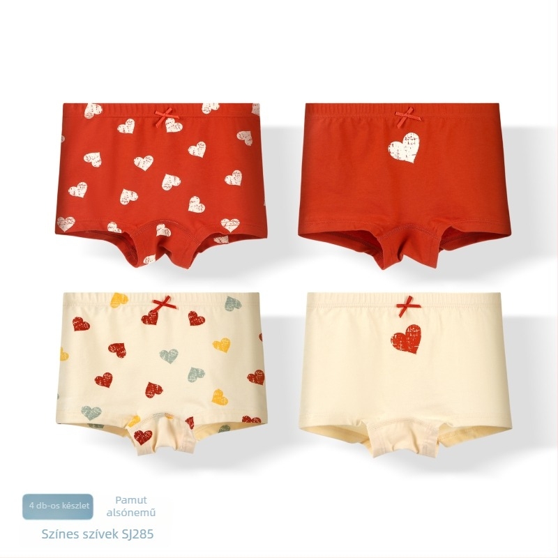 Lányoknak szóló pamut boxer brief, A osztály, 95% pamut, Warm buds