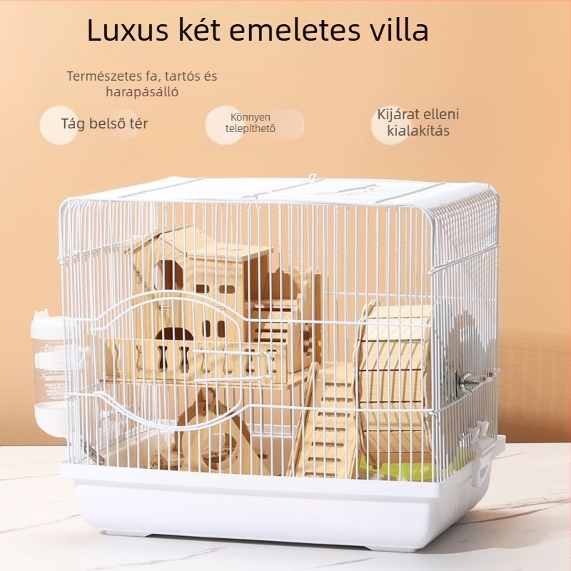 Hörcsög ketrec – luxus kis ház, műanyag, harapásbiztos, alap készlet