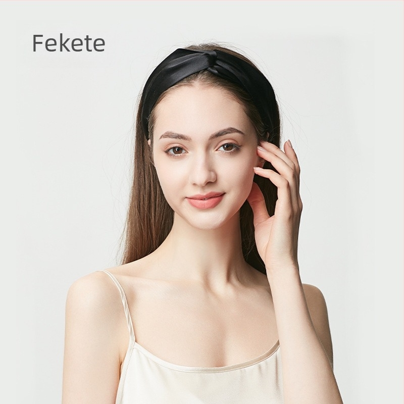19 mm-es selyem kettős rétegű hajpánt nőknek, 100% mulberry selyem, hajkiegészítő, fejfedő arcmosáshoz