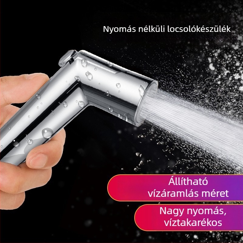 WC bidet spricnisz állítható áramlással, ABS anyag, 4 pontos csatlakozás, elektroplating felület, hordozható