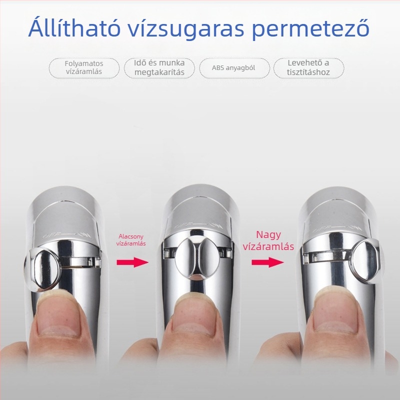 WC bidet spricnisz állítható áramlással, ABS anyag, 4 pontos csatlakozás, elektroplating felület, hordozható
