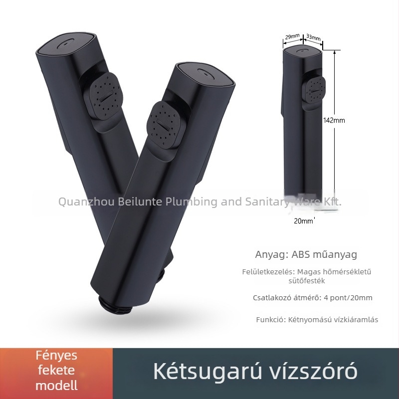 Kétsebességű zuhanyspray a fürdőszobába – ABS ház, elektroplakált felület, modell BL-1106, automatikus vízfeltöltés, esőfúvás