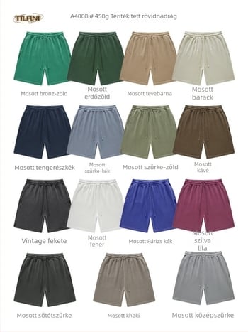 Uniszex 100% pamut rövidnadrág, húzózsinórral, laza szabás, mikro-elasztikusság, mindennapi street-stílus