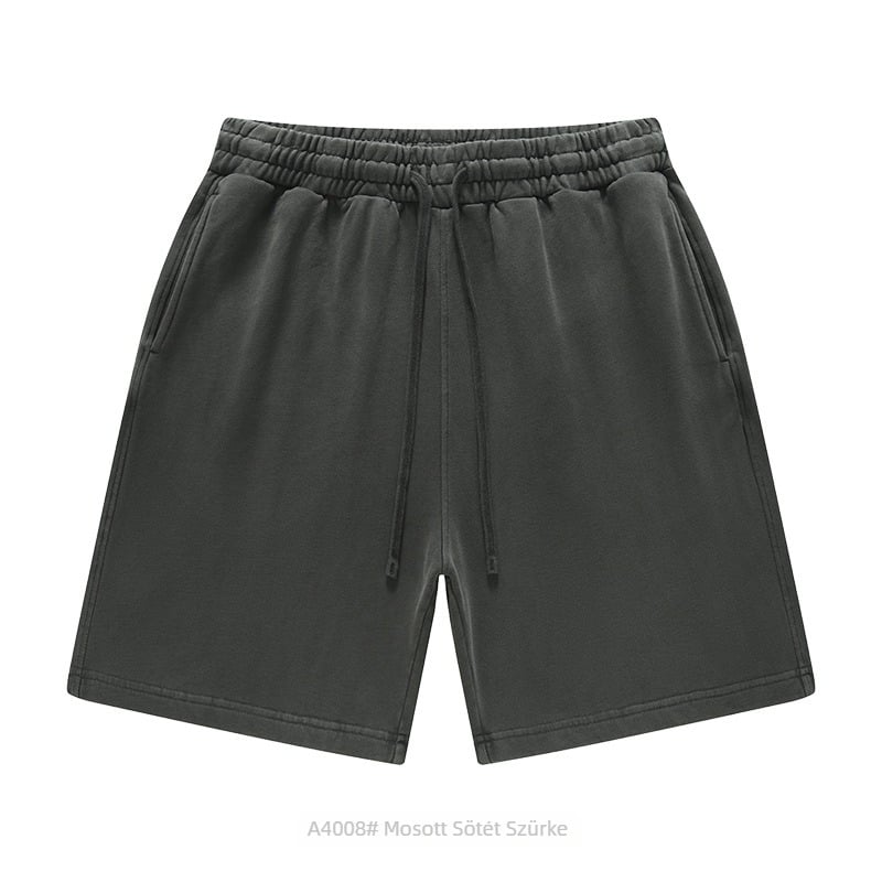 Uniszex 100% pamut rövidnadrág, húzózsinórral, laza szabás, mikro-elasztikusság, mindennapi street-stílus