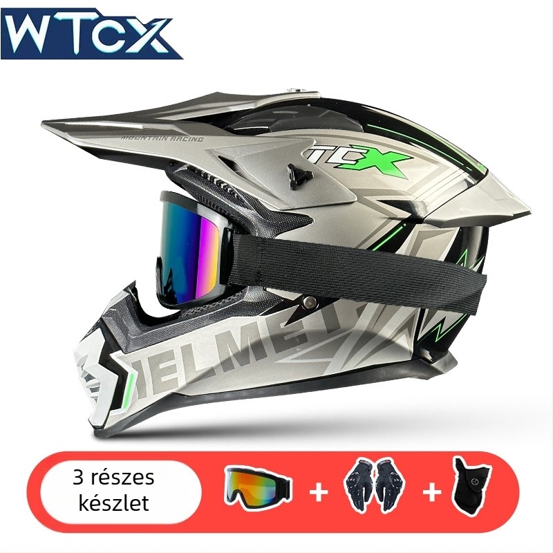 Uniszex off-road sisak hegyikerékpárhoz és downhillhez, légáteresztő, DOT tanúsítvány