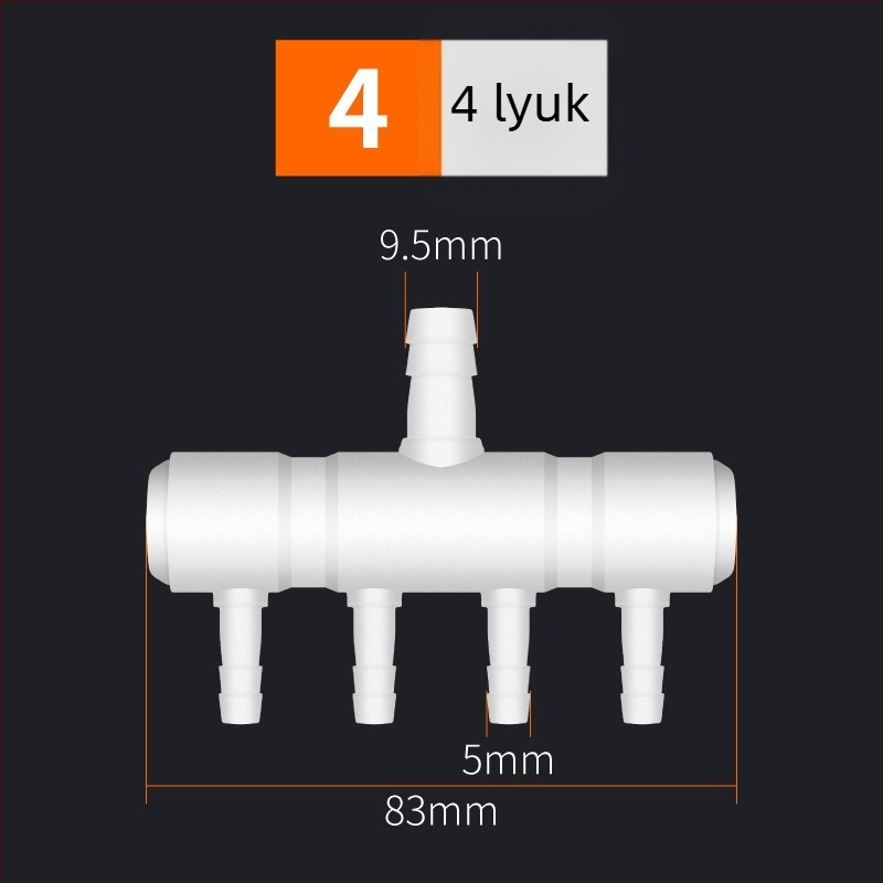 Műanyag akváriumi légpumpa elosztó a tó aerációjához — AquaBlue/Lanbao, 0,1 kg