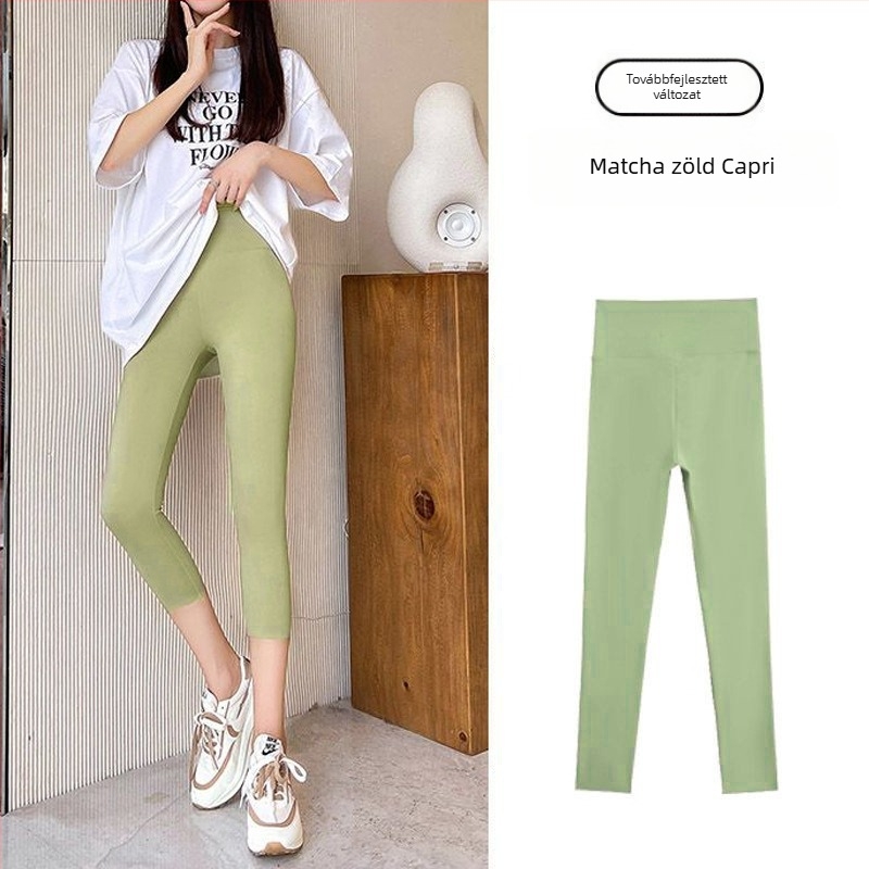 Shark női leggings, magas derék, hasformázó, fenékemelő, jóga leggings, rövid szabású, nagy rugalmasság