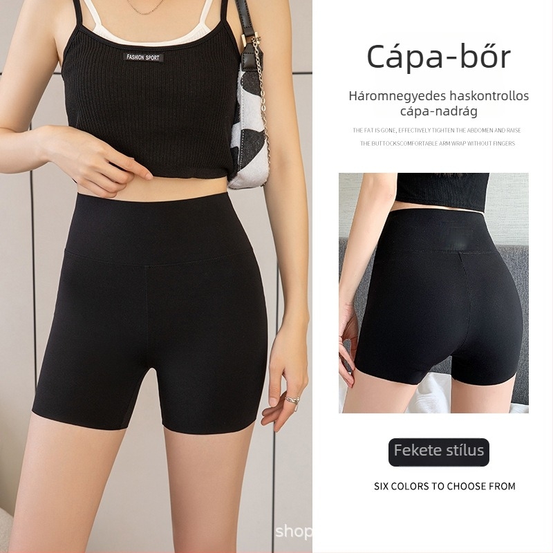Shark női leggings, magas derék, hasformázó, fenékemelő, jóga leggings, rövid szabású, nagy rugalmasság