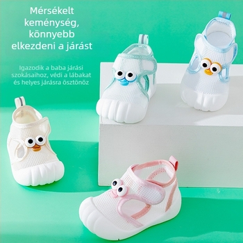 25 nyári új gyerek sandál, puha talppal, csúszásmentes, lélegző hálós felsővel