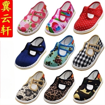 Tigrisfejű gyerekcipő, kézzel készített, 1–3 éveseknek, lélegző pamut felsőrész, pamut talp, hagyományos kínai stílus