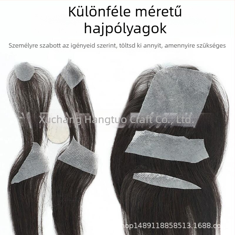 Biológiai fejbőr hegplaszt patch – emberi haj, kézzel szőtt, festhető