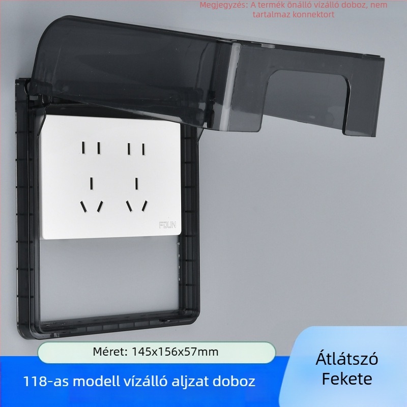 Ragasztós 118-as típusú megnagyobbított kettős aljzatú vízálló doboz a fürdőszobai intelligens WC-hez emelőfedéllel