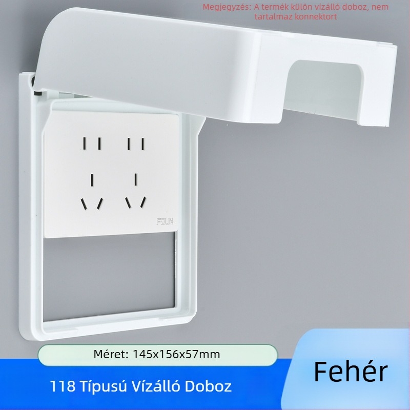 Ragasztós 118-as típusú megnagyobbított kettős aljzatú vízálló doboz a fürdőszobai intelligens WC-hez emelőfedéllel