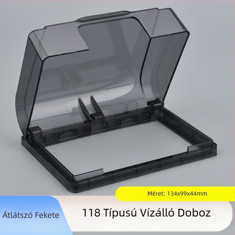 Ragasztós 118-as típusú megnagyobbított kettős aljzatú vízálló doboz a fürdőszobai intelligens WC-hez emelőfedéllel