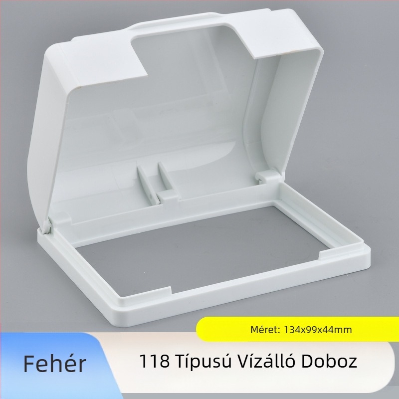 Ragasztós 118-as típusú megnagyobbított kettős aljzatú vízálló doboz a fürdőszobai intelligens WC-hez emelőfedéllel