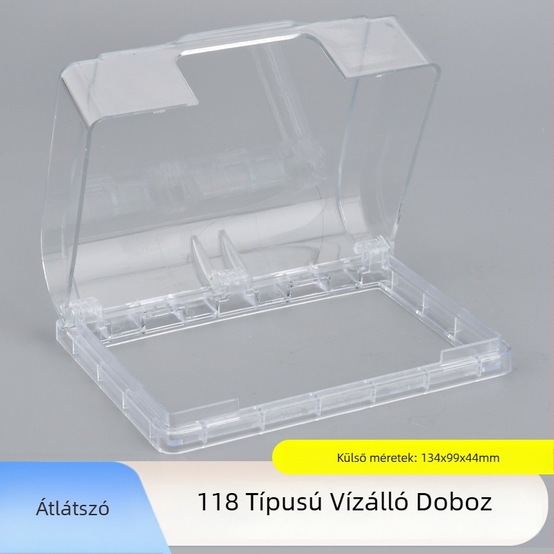 Ragasztós 118-as típusú megnagyobbított kettős aljzatú vízálló doboz a fürdőszobai intelligens WC-hez emelőfedéllel