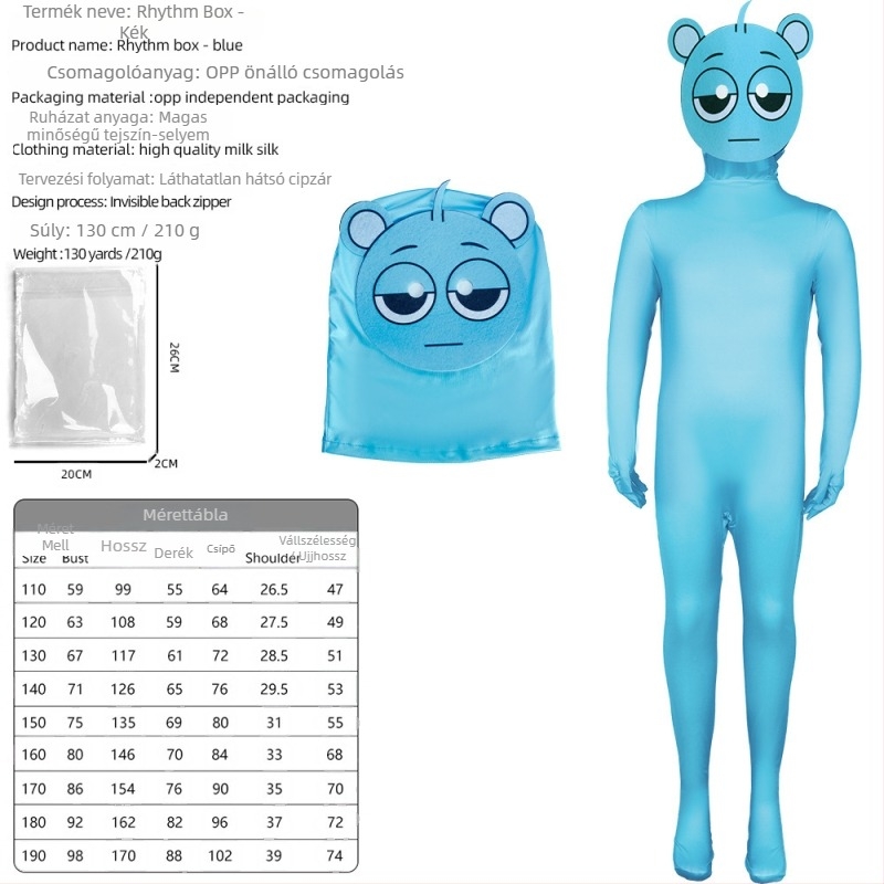 Cosplay gyerekeknek jumpsuit, uniszex, poliészter-spandex keverék, anime szerepjátékhoz, 17 év alatti, 2025 tavasza