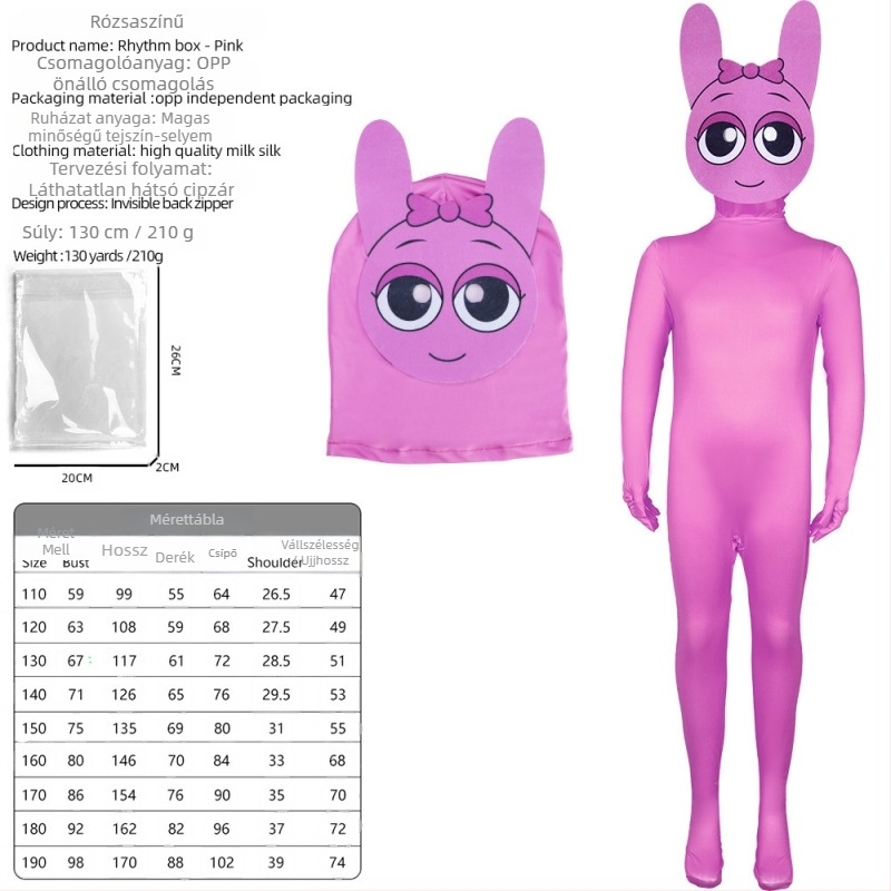 Cosplay gyerekeknek jumpsuit, uniszex, poliészter-spandex keverék, anime szerepjátékhoz, 17 év alatti, 2025 tavasza