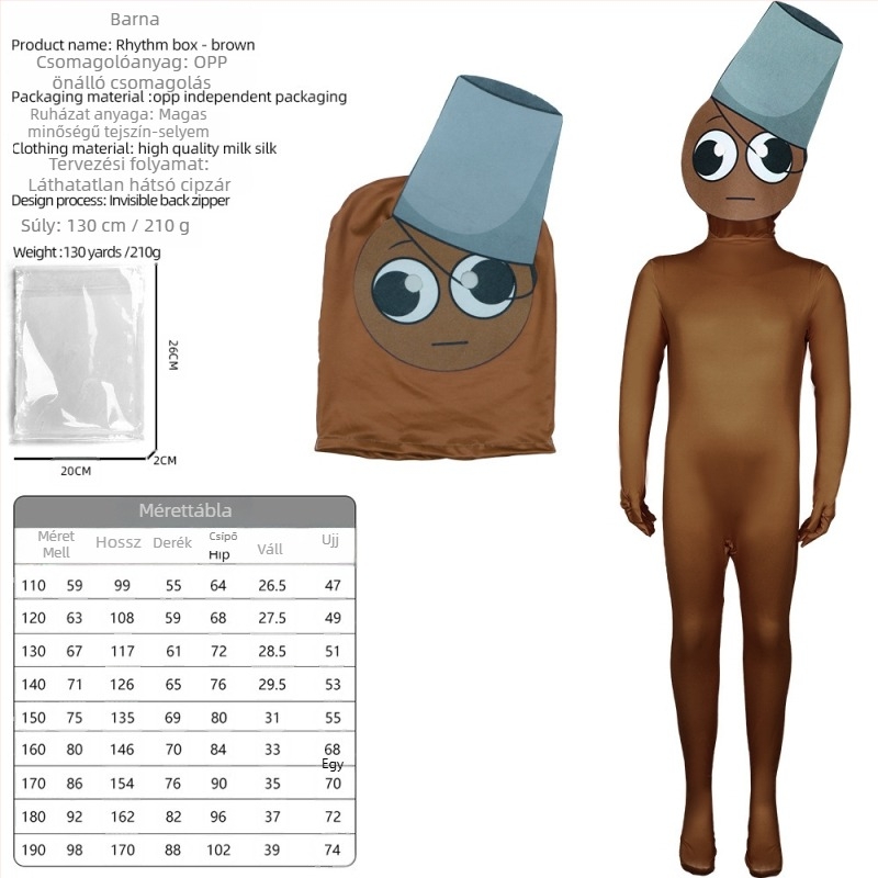 Cosplay gyerekeknek jumpsuit, uniszex, poliészter-spandex keverék, anime szerepjátékhoz, 17 év alatti, 2025 tavasza